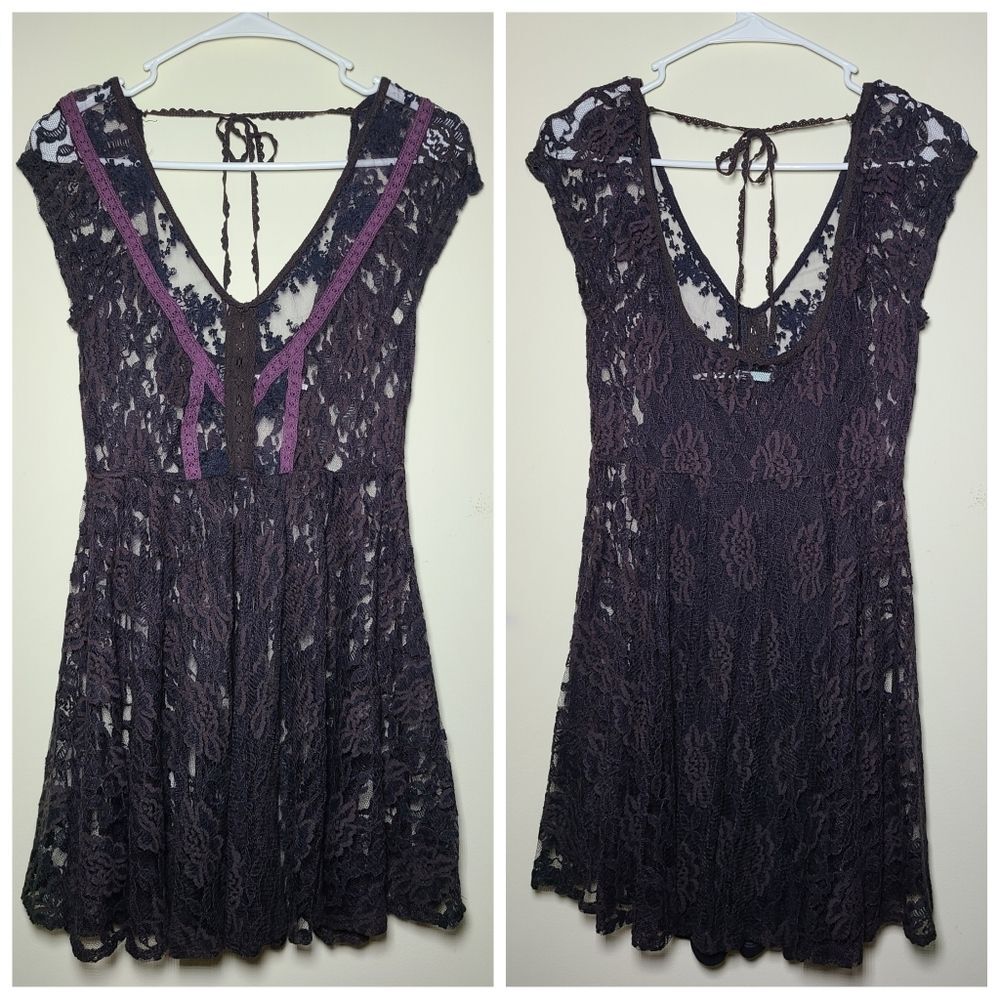 Urban Outfitters|Kimchi Blue Black Lace Dress, SMALL
